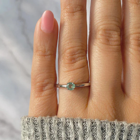 Verdant Vibes: Discover The Allure Of Dainty Green Kyanite Rings